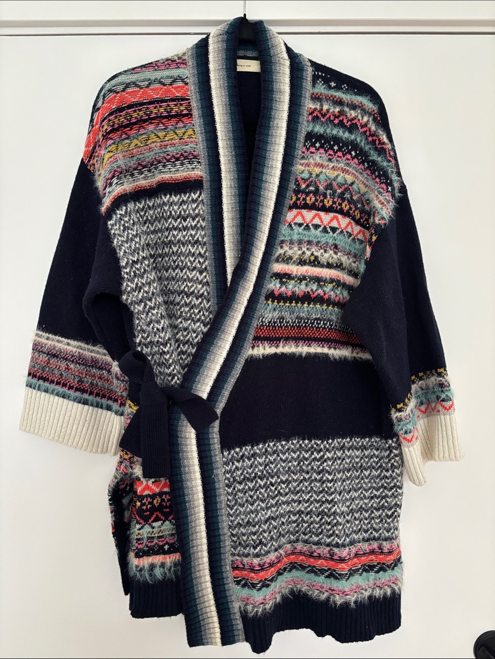 Anthropologie Sleeping On Snow Mixed-Stitch Cardigan - Picture 6 of 11